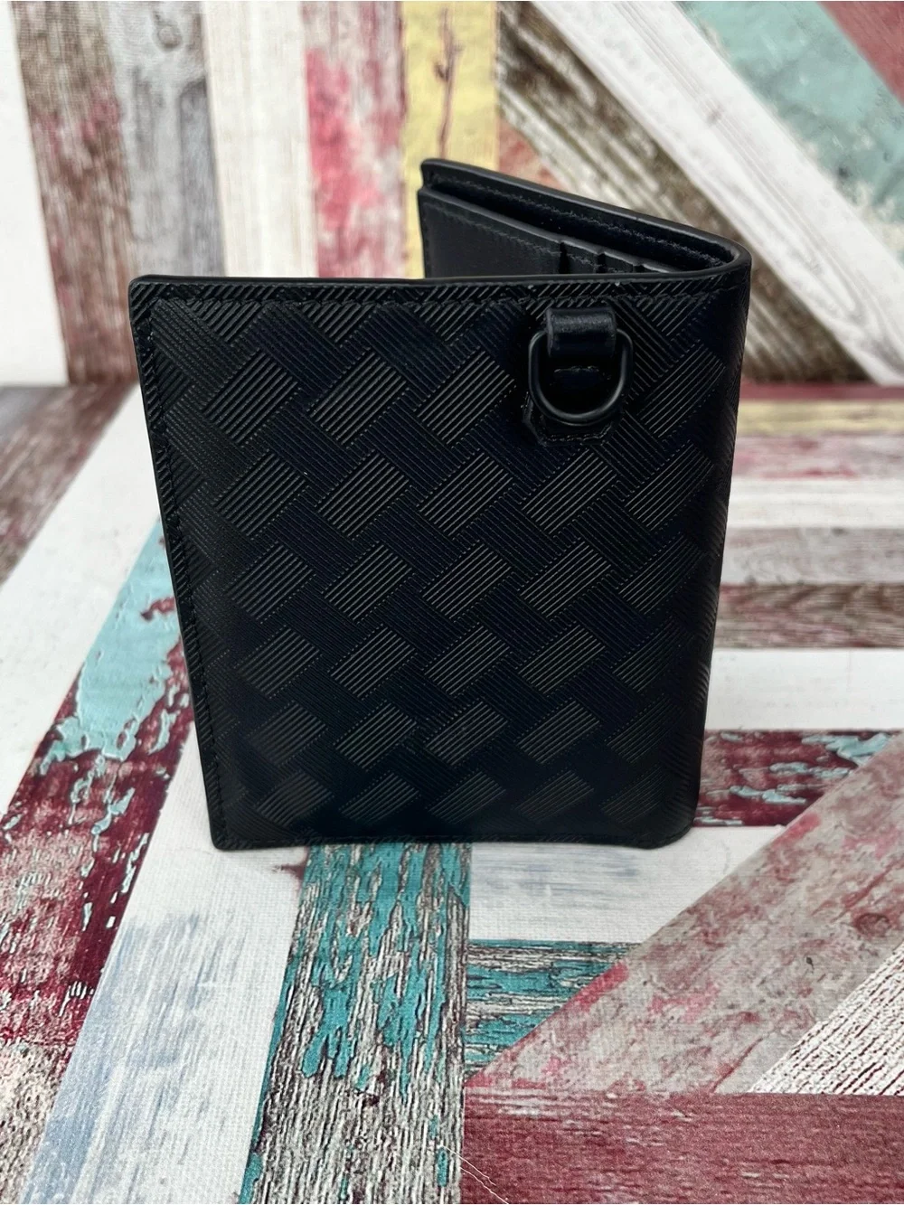 Montblanc Men’s Extreme 3.0 Compact Leather Wallet NEW * Black Leather Embossed
